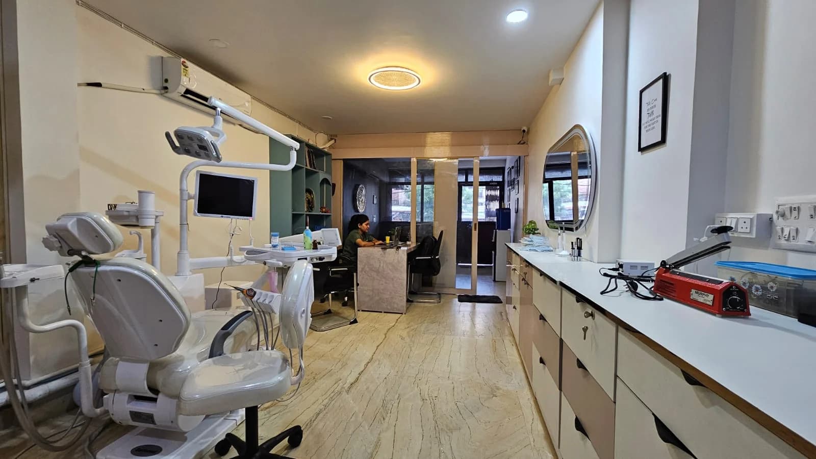 Modern dental treatment room at The Elegant Dentistry